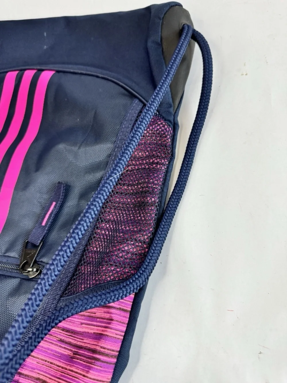 Adidas Unisex Alliance ll Sackpack Backpack In Hot Pink/Navy Blue